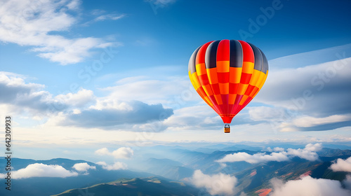 hot air balloon in flight