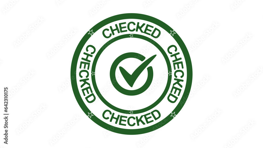 The 'Checked' stamp, accompanied by a tick, demonstrates quality and excellence The 'Checked' stamp, accompanied by a tick, demonstrates quality and excellence