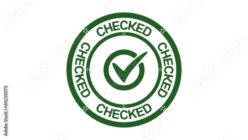 The 'Checked' stamp, accompanied by a tick, demonstrates quality and excellence