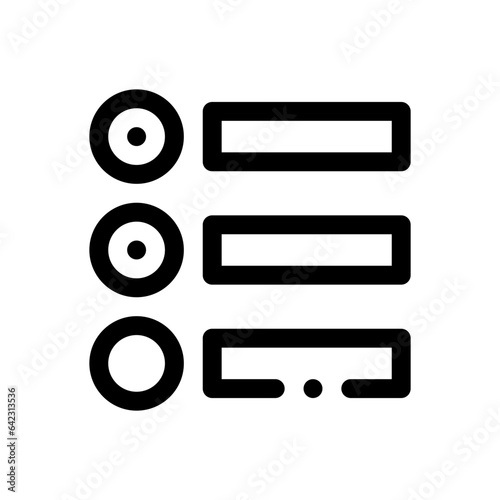 radio buttons line icon