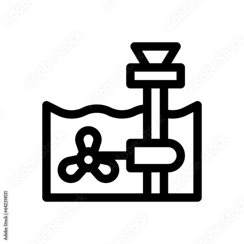 tidal power line icon