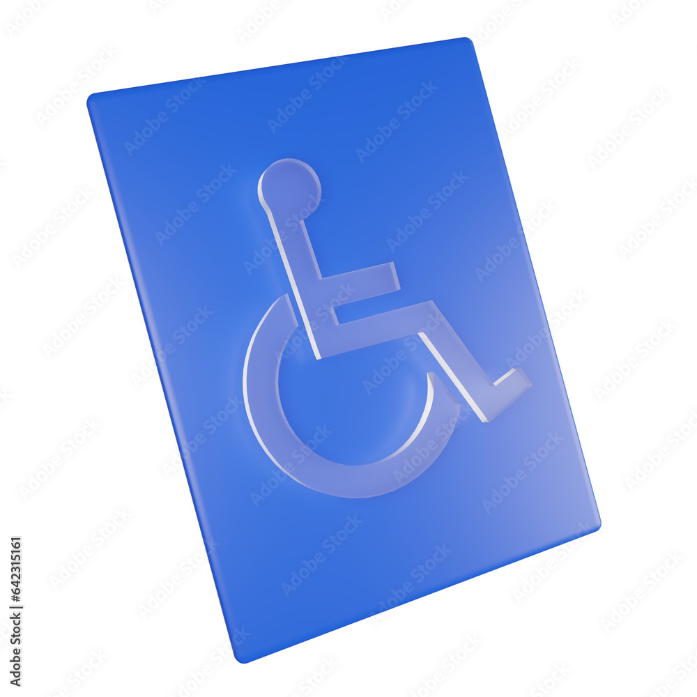 3d render illustration of disability signage 3d render illustration of disability signage