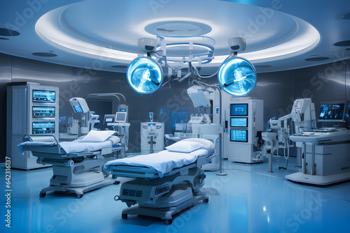 Picture of the operating room with two beds