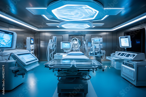 Hospital operating room with modern technology