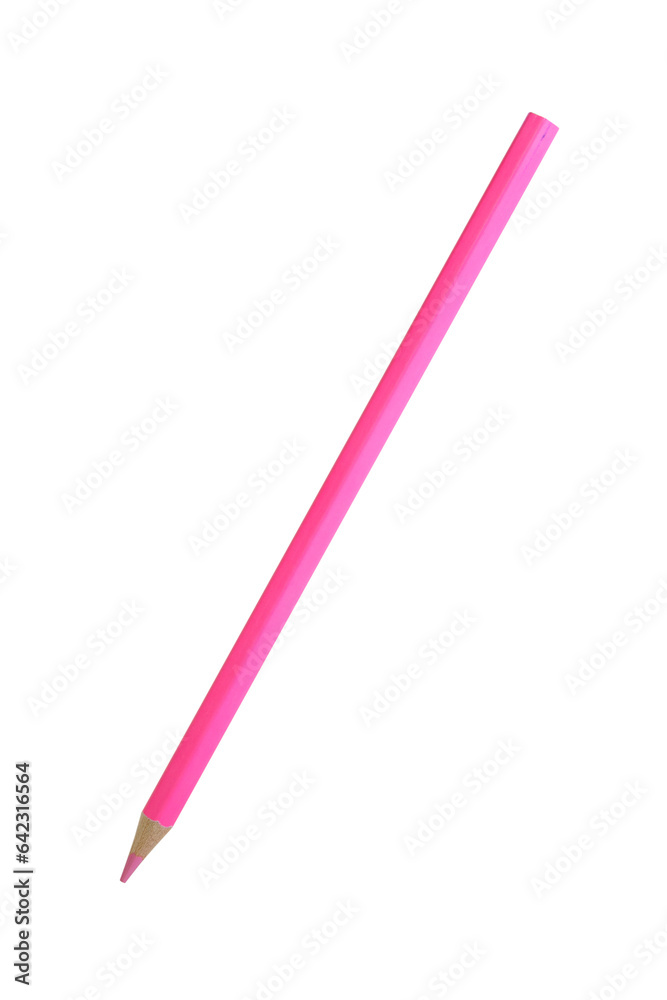 pink pencil isolated over white background. pink pencil isolated over white background.