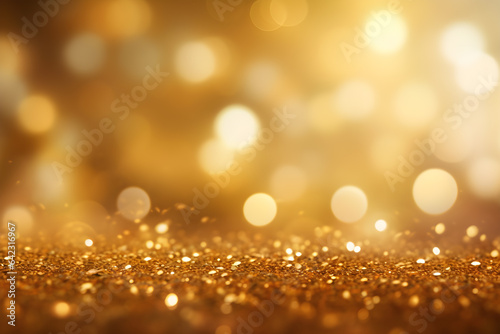 Golden confetti blurred background