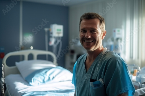Photo of a healthcare professional in a hospital room
