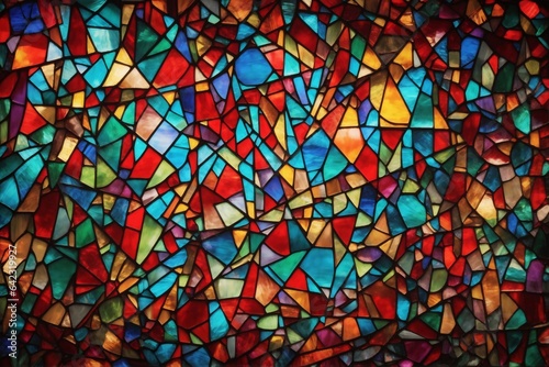 Stained Glass Background, Colorful Stained Glass Background, Stained Glass Texture, AI Generative © Forhadx5