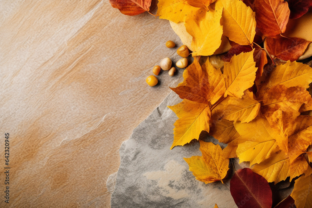 Obraz premium Autumn background banner with copy space