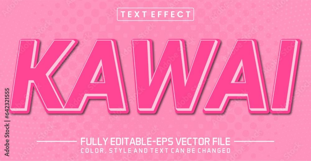 Kawaii text editable style effect