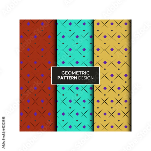 Geometric  vector pattern design modern abstract template, seamless pattern design. photo