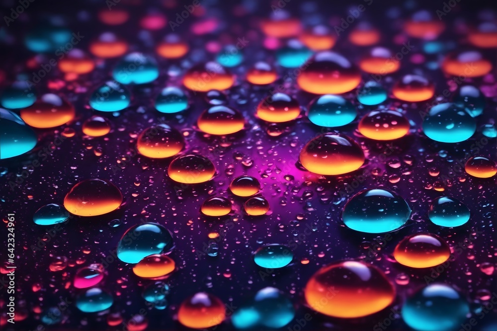 Water Droplets Texture Background, AI Generative