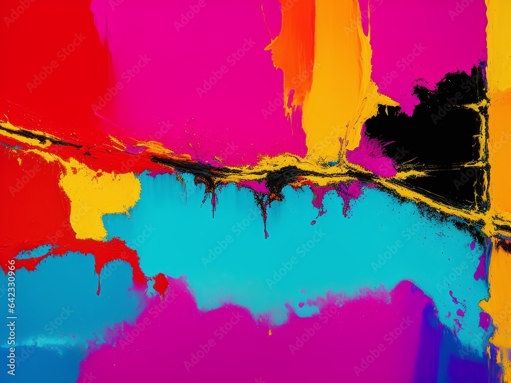 An abstract painting with bold colors and dynamic brushstrokes An abstract painting with bold colors and dynamic brushstrokes