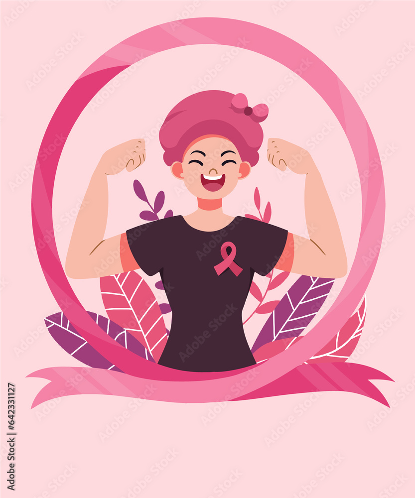 International day against breast cancer illustration