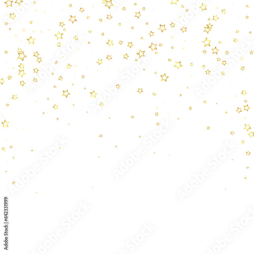 Christmas stars vector overlay. Magic stars luxury sparkling confetti. Christmas spirit. Festive stars vector illustration on white background.