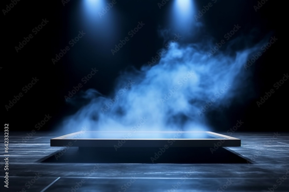 Stage Spotlight with smoke and spotlights, Stage Spotlight on a Stage, Stage Background