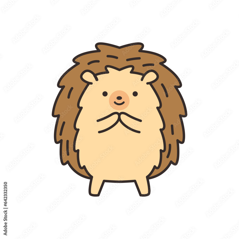Cute hedgehog cartoon character. Vector illustration in doodle style Cute hedgehog cartoon character. Vector illustration in doodle style