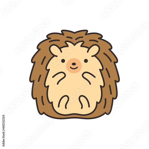 Hedgehog icon. Cute cartoon hedgehog. Vector illustration