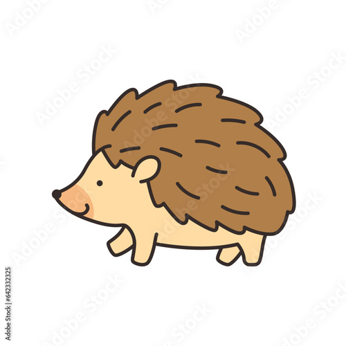 Hedgehog icon. Cute cartoon hedgehog. Vector illustration