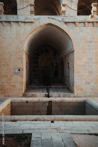 fountain at the stone enterance