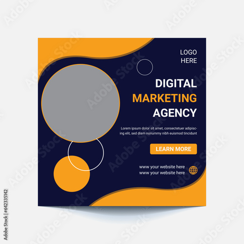 Business marketing webinar social media post template