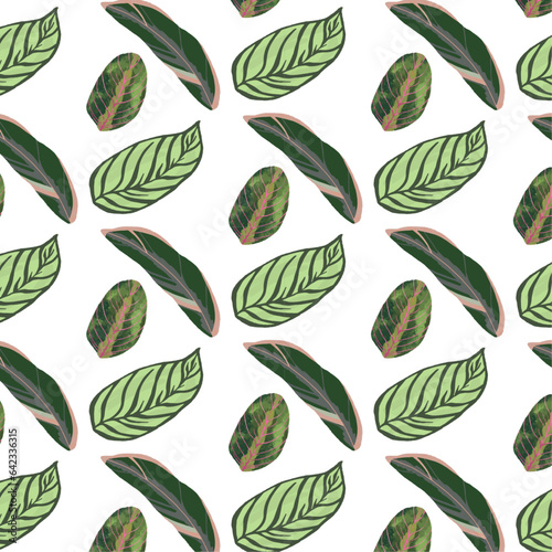 the seamless green leaf pattern