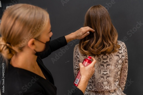 Canvas Print Women salon hairstyle