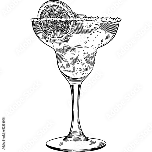 Hand drawn Margarita Cocktail Drink