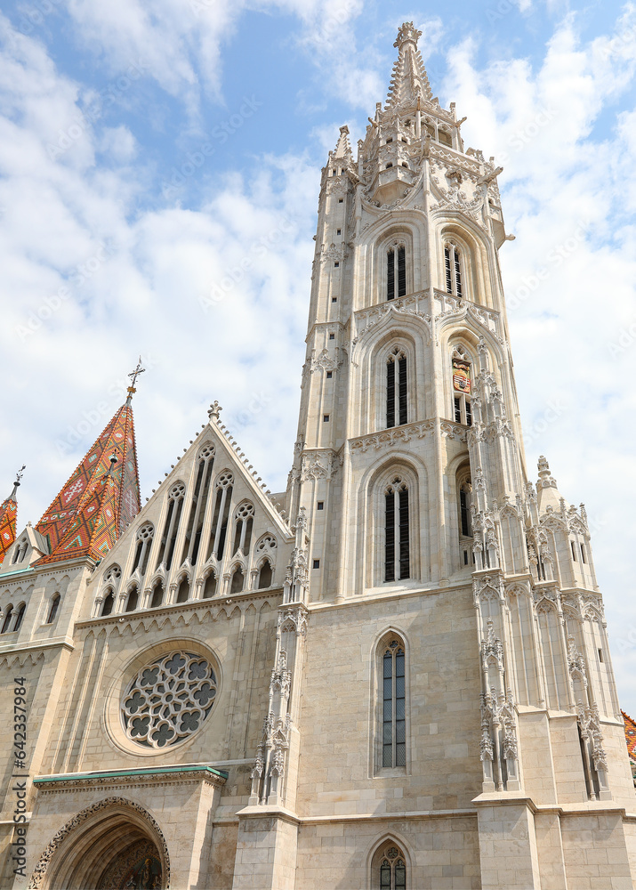 Church of the Assumption called Matthias Church in Budapest in Hungary in Europe