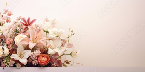 Vintage bouquet of beautiful flowers on white background © red_orange_stock