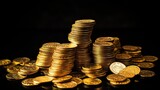 Mound of gold coins, AI generated Image