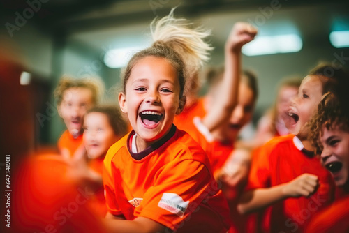 Victorious Kids Embrace Sporting Triumph