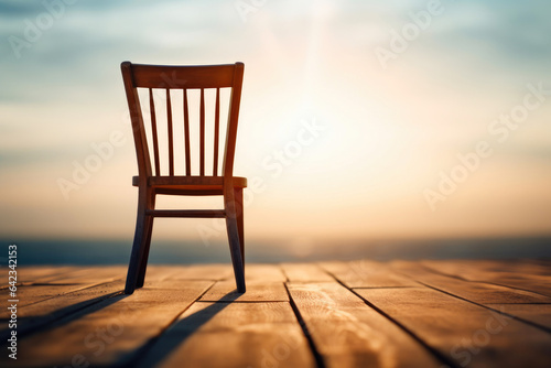 Wooden Chair under the Sun