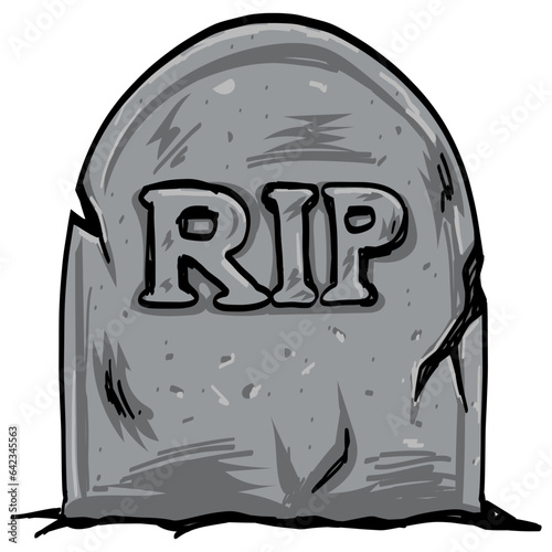 Tombstone Illustration Cartoon Drawing Vector