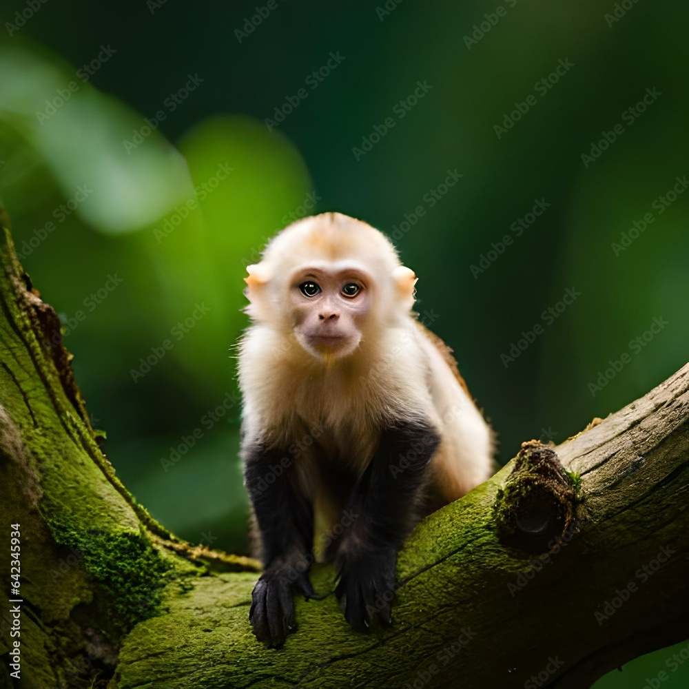 Fototapeta premium white tailed macaque