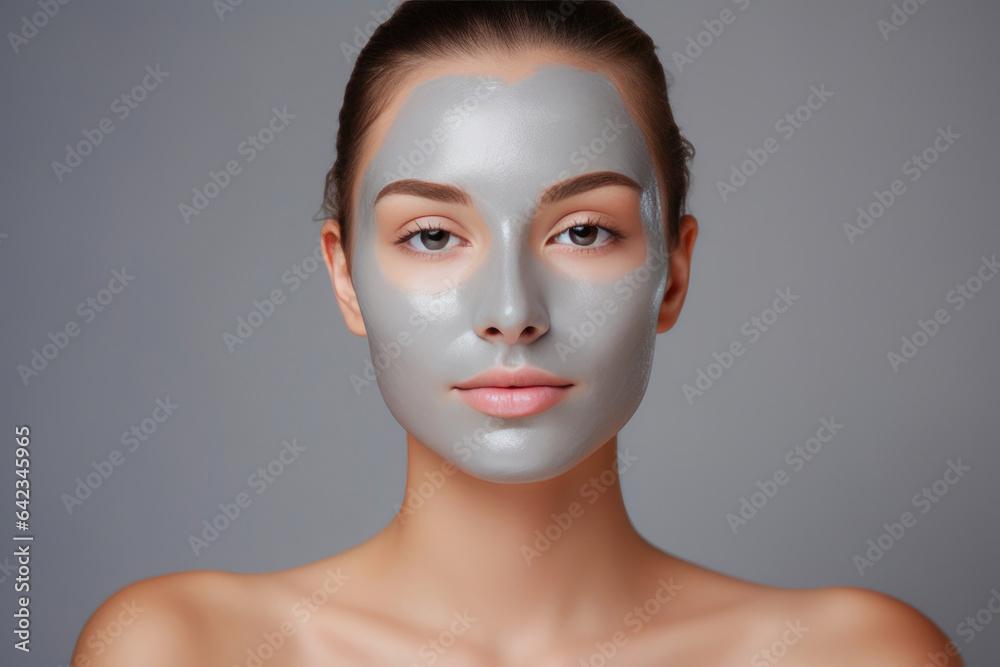 Lady with Cosmetic Face Mask