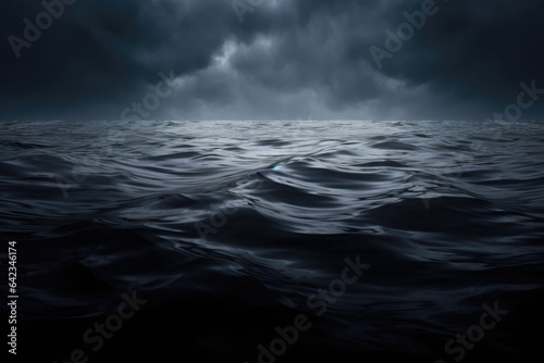Eerie Black Clouds Reflecting in Water