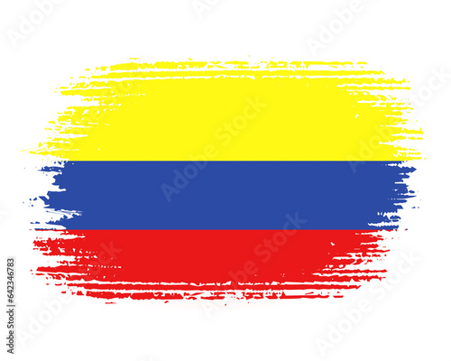 brush flag Colombia transparent background, colombia brush watercolour flag design template element PNG file colombia flag