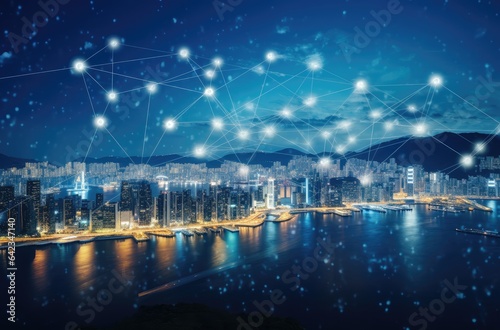 connected city of hong kong with network