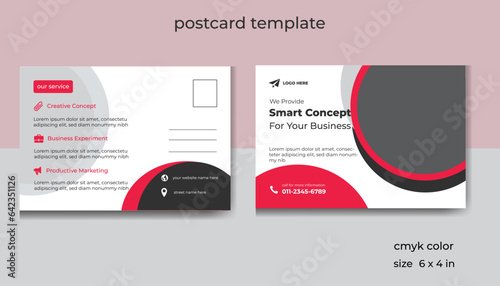Modern corporate business postcard template    Business EDDM marketing postcard design. 