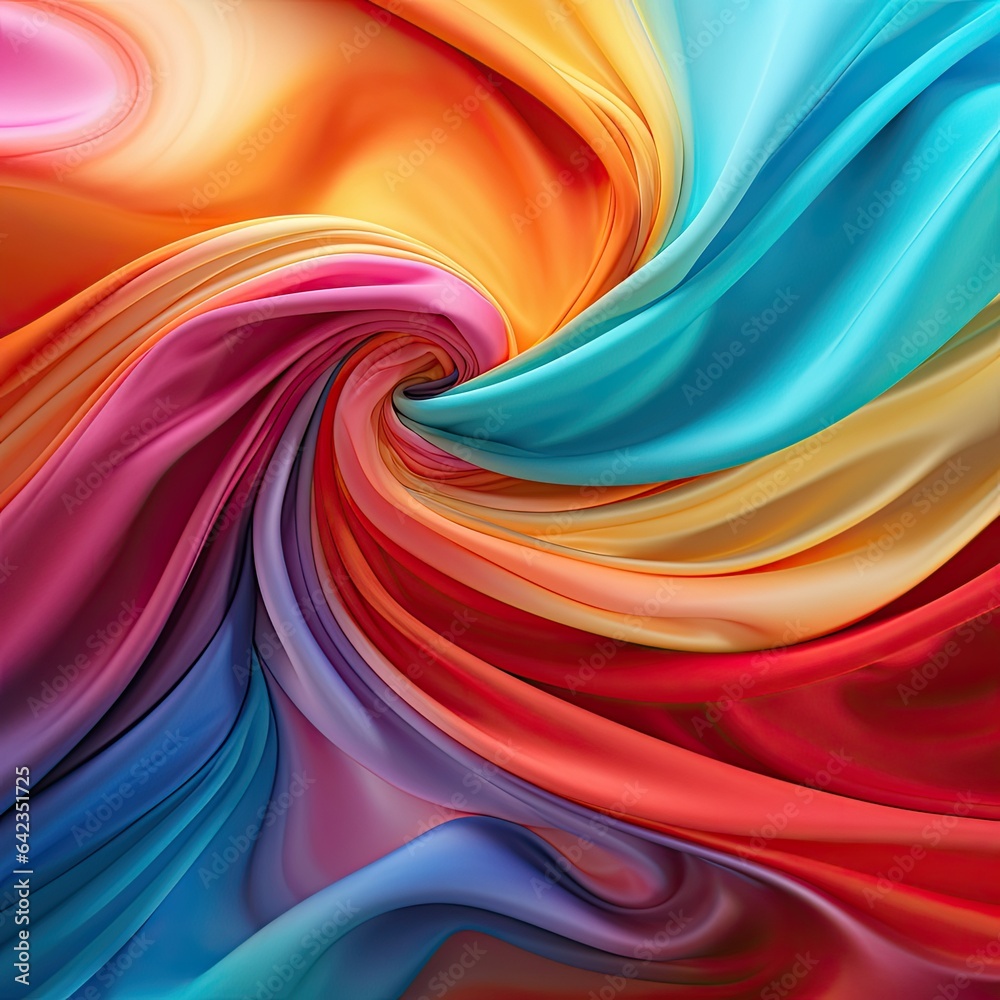 Obraz premium Colorful Silk Background - generative ai