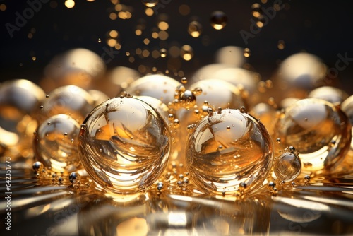 Glass Golden Air Balls photo