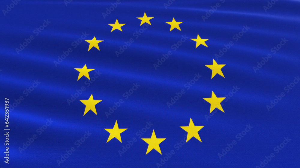 European Union flag close up European Union flag close up