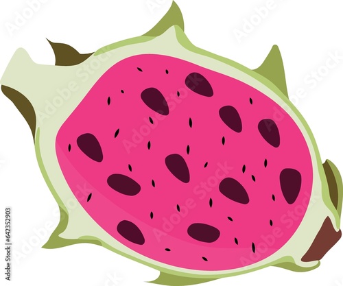 food fruit pink pitaya dragon fruit created with Generative AI technology