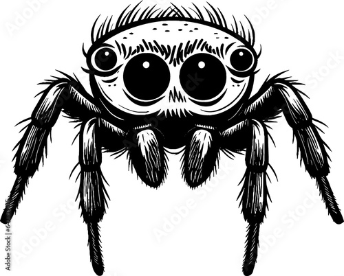 animal invertebrate jumping spider created with Generative AI technology