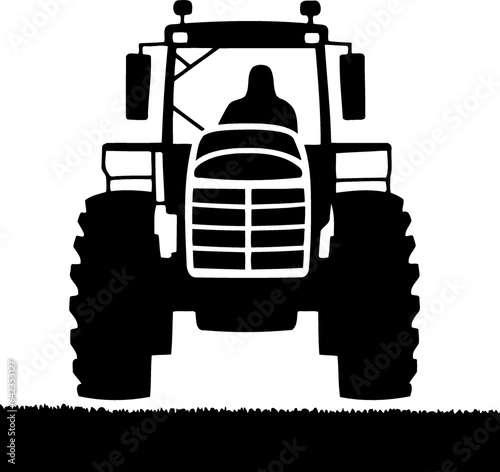 tractor vehicle in front view created with Generative AI technology