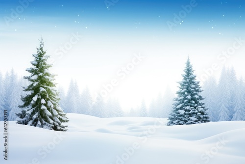 Snow winter Christmas landscape. Trees in a snowy background © Creative Clicks