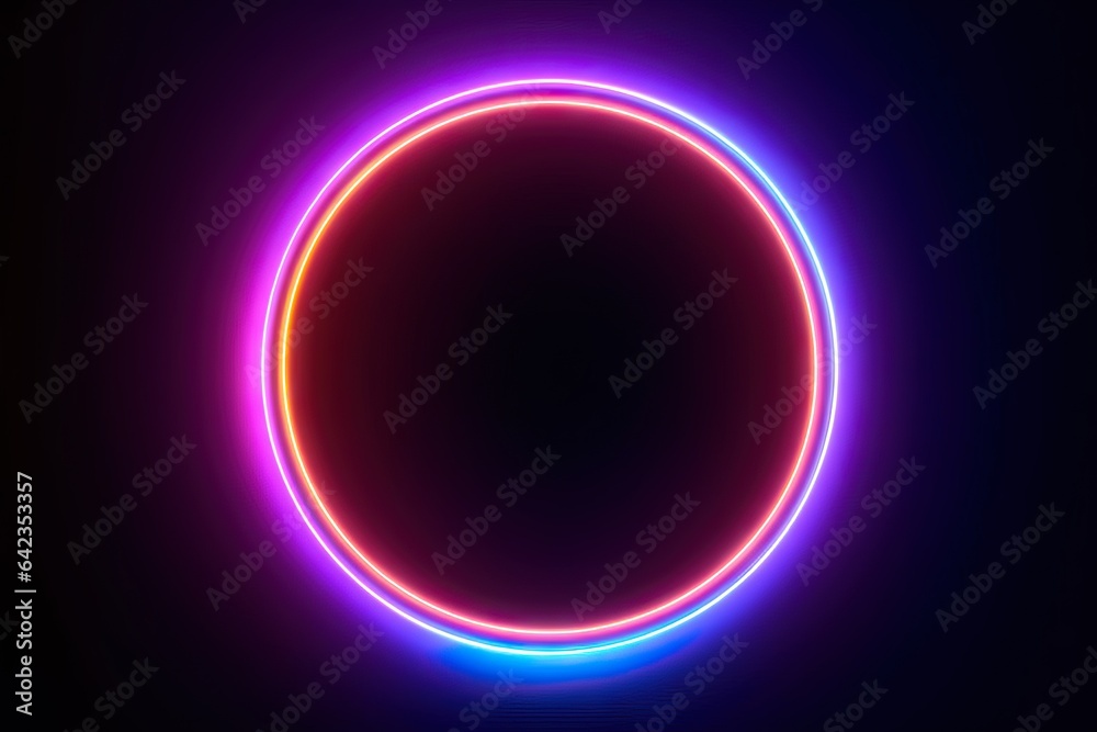 frame background blank neon isolated round ultraviolet glowing light space ring text halo 3d blank ring render laser circ symbol blank spectrum space frame neon three-dimensional ultraviolet - obrazy, fototapety, plakaty 