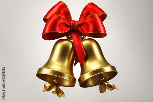 Christmas bells ready for Christmas holiday in a grey background