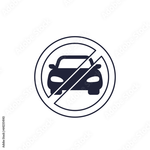 no car icon, do not park sign
